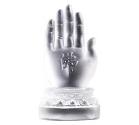 RLKHXBS Tabletop Buddha on Palm Statue Decoration, Creative Buddha in The Palm of Your Hand, Liuli Buddha Art Figurine, Feng Shui Decoration Figurine,Clear