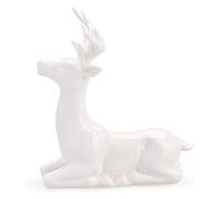 RLKHXBS Tabletop Ceramic Cute Deer Statue Decoration Creative Car Deer Ornament Living Room Bedroom Office TV Stand Decor Deer s Collection Statue of Wealth Statues