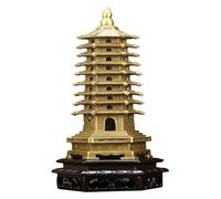 RLKHXBS Tabletop China Wenchang Tower Statue Model Decoration, Pure Copper Crafts Statue Souvenir Decoration, Decoration Metal Handicraft Protection Business Rises Desk Decor,17cm
