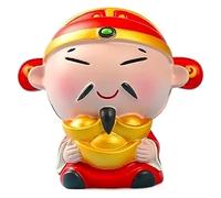 RLKHXBS Tabletop Chinese Style China-Chic Little Goddess Of Wealth Guanyin Small Ornaments Old Man Guan's Table Top Wealth Attraction Station Decoration Gifts Statue of Wealth Statues