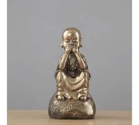 RLKHXBS Tabletop Chinese-Style Monk's Decoration, Office Study Decoration, Resin Statue Figure Drawing, Feng Shui Buddha Decoration Statue of Wealth Statues