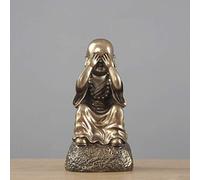 RLKHXBS Tabletop Chinese-Style Monk's Decoration, Office Study Decoration, Resin Statue Figure Drawing, Feng Shui Buddha Decoration Statue of Wealth Statues