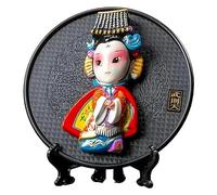 RLKHXBS Tabletop Chinoiserie Gifts Peking Opera Opera Characters Disk Office Study Furnishings Decorations Living Room Dining Room Furnishings Statue of Wealth Statues