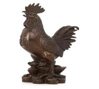 RLKHXBS Tabletop Copper Cock Bauble Traditional Chinese Crafts Decoration of Rooster, Symbol of Wealth and Good Luck,Brass13cm