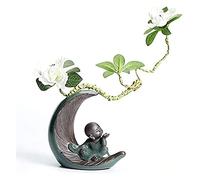 RLKHXBS Tabletop Desk BathDecoration,Small Buddha Statue Zen Ceramic Crafts Ornaments Small Monk Decoration