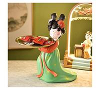 RLKHXBS Tabletop Desktop Ornaments Han and Tang Dynasty Women's Tray Living Room Desktop Sundries Fruit Tray Decoration Crafts Decorative