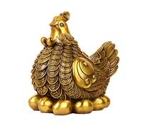 RLKHXBS Tabletop dhcsf Buddha Statue Gold Coin Hen Statue Feng Shui Furnishings Lay Gold Eggs Hatching Hen Decoration Crafts/Attract Wealth and Good Luck for Your Family Decoration