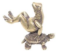 RLKHXBS Tabletop Family Ornament Pure Copper Turtle Statue Bronze Tortoise Statuette Brass Reptile Figurine Decor Indoor Desktop Lucky Feng Shui Tea Pet