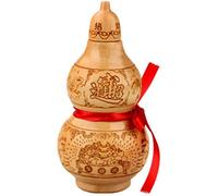 RLKHXBS Tabletop Figurines Feng Shui Chinese Peach Wood Gourd Chinese Wu Lou Good Luck Wooden Gourds Ornaments Decoration Crafts Treasure and Ornaments Prosperity Decor