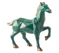 RLKHXBS Tabletop Geometric Horse Statue Decor, Decorations Nordic Geometric Abstract Horse Decoration Indoor Living Room Model Room Decoration,Green