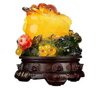 RLKHXBS Tabletop Gold Toad Decoration Chinese Three-Legged Toad Statue Office Desk Counter Money Frog Decoration Crafts Business Gifts Feng Shui Furnishings Statue of Wealth Statues