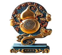 RLKHXBS Tabletop Gourd Lucky Desktop Crafts Zen Feng Shui Decor Attract Wealth and Good Luck Statue