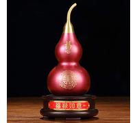 RLKHXBS Tabletop Hulu Pure Copper Metal Crafts Chinese Style Lucky Gourd Decoration, for Living Room Office Desktop Decoration Housewarming Gifts Opening Gifts,S