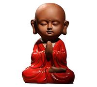 RLKHXBS Tabletop Large Buddha Statue Cute Ceramic Monk Office Sitting Buddha Zen Little Monk Crafts Porch Decoration