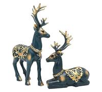 RLKHXBS Tabletop Lucky Deer Decoration Light Luxury Style Living Room TV Cabinet Wine Cabinet Entrance Deer Statue Decoration Newlywed Housewarming Gifts Statue of Wealth Statues