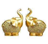 RLKHXBS Tabletop Lucky Elephant Decoration Living Room Office Desktop Elephant Collectible Statue Décor Housewarming New Gift Statue of Wealth Statues