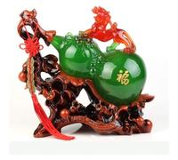 RLKHXBS Tabletop Lucky Gourd Decoration Resin Crafts Statue Bring Wealth and Longevity Living Room Office Opening Gift,B,Large