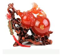 RLKHXBS Tabletop Lucky Gourd Decoration Resin Crafts Statue Bring Wealth and Longevity Living Room Office Opening Gift,A,Medium
