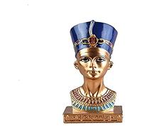 RLKHXBS Tabletop Miniature Ancient Egyptian Pharaoh Figurine Hand Painted Resin Crafts Statue Ornament Decoration