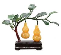 RLKHXBS Tabletop Natural Topaz Stone Gourd Decoration On The Fifth Floor Auspicious Room Decoration High-end Gifts Symbolize Health Statue