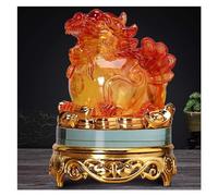 RLKHXBS Tabletop Pi Xiu Statue Resin Crafts Rotating Ornament, Housewarming Business Gift Living Room Wine Cabinet Tv Cabinet Decoration, Multiple Specifications Optional,Orange