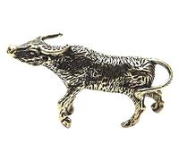 RLKHXBS Tabletop Pure Copper Animal Statuette Figurine Bronze Statue Pure Copper Cow Tea Pet Decor Indoor Room Study Desktop Lucky Feng Shui