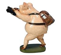 RLKHXBS Tabletop Resin Crafts Pig Statue Photographer Model Decoration Travel Shooting Decoration