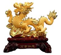 RLKHXBS Tabletop Resin Dragon Decoration Chinese Dragon Statue Wine Cabinet Office Desktop Decoration Opening Gifts Attract Wealth and Good Luck Statue
