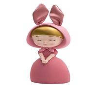 RLKHXBS Tabletop Room Cute Office Desktop Decoration Pink Rabbit Girl Statue Birthday Gift Girl Room Decoration Statue