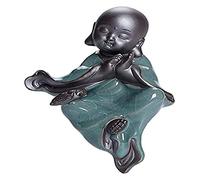RLKHXBS Tabletop s Outdoor Decor Garden,Small Buddha Ceramics Little Monk Ornaments Office Ornaments Gardening Decoration