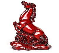 RLKHXBS Tabletop Statue Chinese Red Resin Animal Decoration New Year Gift Garden Feng Shui Collectibles Wealth Lucky Desktop