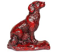 RLKHXBS Tabletop Statue Chinese Red Resin Animal Decoration New Year Gift Garden Feng Shui Collectibles Wealth Lucky Desktop