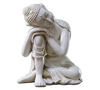 RLKHXBS Tabletop Statue Handmade Buddha Statue Vintage Resin Crafts Yoga Studio Decoration Mercy Monk Character