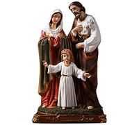 RLKHXBS Tabletop Statue Holy Family Mary and Angel Statue Resin Statuette Family Church Decoration Ornaments Catholic Collection Gifts