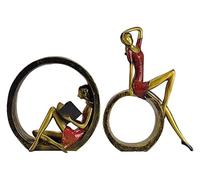RLKHXBS Tabletop Statue Resin Girl Reading A Book Statues Abstract Female Reading Figures Creative Gifts for Reader Teacher Lawyer Decor Desktop Ornaments