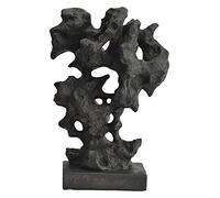 RLKHXBS Tabletop Statue Statue Abstract Decor Living Room, Zen Statues Figurines Home, Resin Rockery Shape Decoration Office, Desktop Ornaments,Black