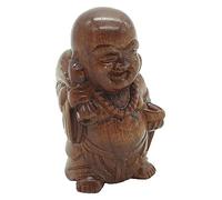 RLKHXBS Tabletop Statue Stunning Garden Ornament Decoration Cloth Bag Maitreya Buddha Brass Statue 2 76 high Wooden Hand Carved Decoration Series