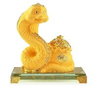 RLKHXBS Tabletop Statues Chinese Snake Statue Geomantic Ornament Resin Collectible Figurines Decoration for Luck & Wealth Perfect for Your Home or Office s Decorative