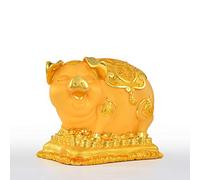RLKHXBS Tabletop Statues Feng Shui Money Pig Statue Attract Wealth Decoration Collectible Stepping On Ingots for Lunar Year of Pig Ornaments Desktop