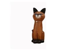 RLKHXBS Tabletop Thai Solid Wood Crafts Na CAI Cat Decoration Siamese Cat Living Room Decoration Southeast Asia Desktop