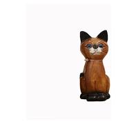 RLKHXBS Tabletop Thai Solid Wood Crafts Na CAI Cat Decoration Siamese Cat Living Room Decoration Southeast Asia Desktop
