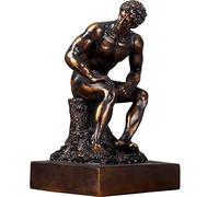 RLKHXBS Tabletop The Thinker, Rodin Art Man Statue Cold Cast Bronze Statue of The Thinker Office Decoration Crafts