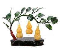 RLKHXBS Tabletop Wealth Natural Topaz Stone Gourd Decoration On The Fifth Floor Auspicious Living Room Decoration High-end Creative Gifts Symbolize Health Decor