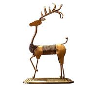 RLKHXBS Tabletop Wrought Iron Lucky Deer Decoration Living Room TV Cabinet Deer Ornament Deer Statue Housewarming New Gift Statue