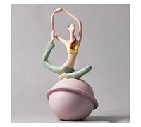 RLKHXBS Tabletop Yoga Decor Yoga Pose Figurines, Yoga Statue for Zen, Meditation, Yogi Gift Ideas Wine Cabinet Entrance TV Cabinet Room Decoration Statue