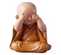 RLKHXBS Tabletop Zen Wisdom Little Monk Decoration Ancient Style Buddha Cute Living Room Study Desktop Decoration Creative Blessing Gift Statue of Wealth Statues