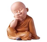 RLKHXBS Tabletop Zen Wisdom Little Monk Decoration Ancient Style Buddha Cute Living Room Study Desktop Decoration Creative Blessing Gift Statue of Wealth Statues