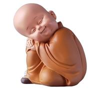 RLKHXBS Tabletop Zen Wisdom Little Monk Decoration Ancient Style Buddha Cute Living Room Study Desktop Decoration Creative Blessing Gift Statue of Wealth Statues