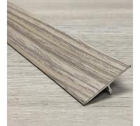 RLKHXBS Transition Strips for Doorways, Flat T Molding Floor Gap Edge Trim with Wood Grain for Wood Flooring Vinyl Laminate Floors, Cinch Seam Cover/Binder 33mm Wide
