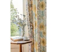 RLKHXBS Vintage Boho Daisy YellowFloral Curtains,Bohemian Cotton Linen Blend Farmhouse Window Curtains,Drapes 102 Inchs Length Semi Blackout for Bedroom Living Room,Back Tab,1 Panle,84" W x 102" L